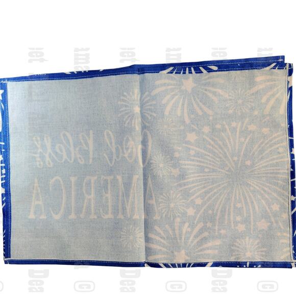 Patriotic "God Bless America" Table Placemats, 4-Pack, 18-1/2" x 12-1/8" - Picture 2 of 3